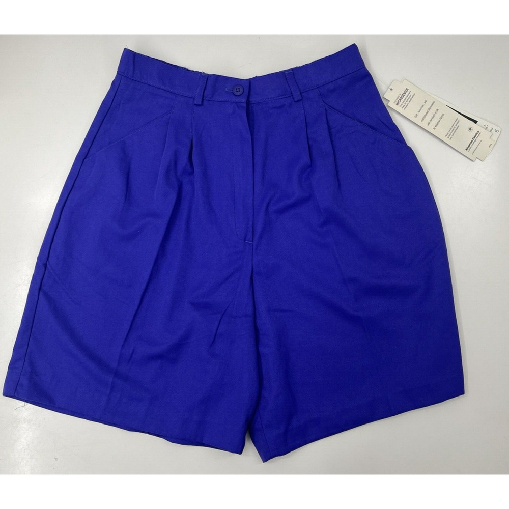 Vintage NWTs Womens Lucia Shorts Size 6 Petite Purple High Waisted Pleated